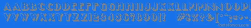 Czcionka Unclebobmf ffy – szare czcionki na niebieskim tle