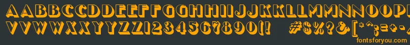 Unclebobmf ffy Font – Orange Fonts on Black Background