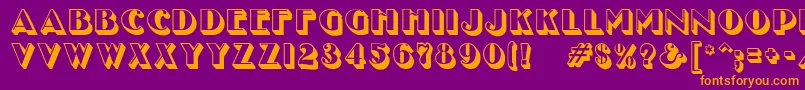 Unclebobmf ffy Font – Orange Fonts on Purple Background