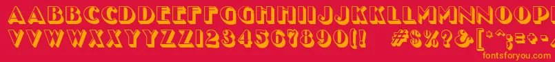 Unclebobmf ffy Font – Orange Fonts on Red Background