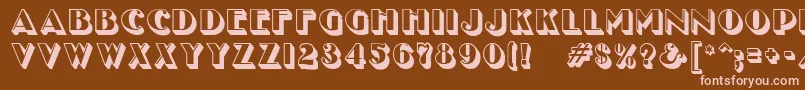 Unclebobmf ffy Font – Pink Fonts on Brown Background