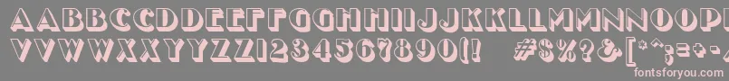 Unclebobmf ffy Font – Pink Fonts on Gray Background