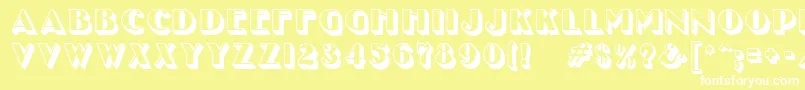 Unclebobmf ffy Font – White Fonts on Yellow Background