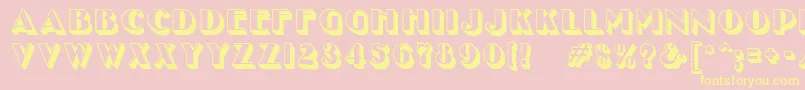 Unclebobmf ffy Font – Yellow Fonts on Pink Background