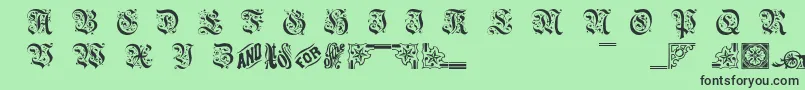 Twogriffin-fontti – mustat fontit vihreällä taustalla