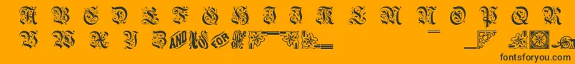 Twogriffin-Schriftart – Schwarze Schriften auf orangefarbenem Hintergrund