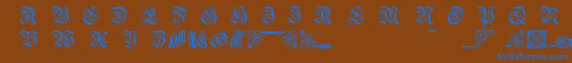 Twogriffin-fontti – siniset fontit ruskealla taustalla
