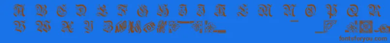 Twogriffin Font – Brown Fonts on Blue Background