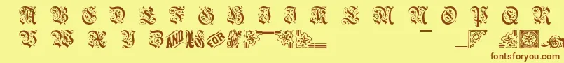Twogriffin Font – Brown Fonts on Yellow Background