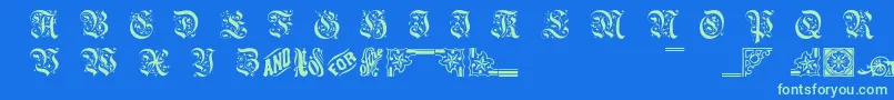 Twogriffin Font – Green Fonts on Blue Background