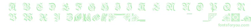 fuente Twogriffin – Fuentes Verdes Sobre Fondo Blanco