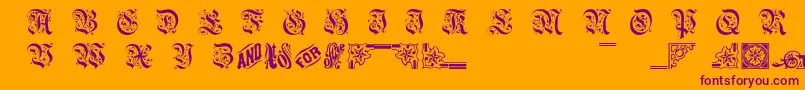 Шрифт Twogriffin – фиолетовые шрифты на оранжевом фоне