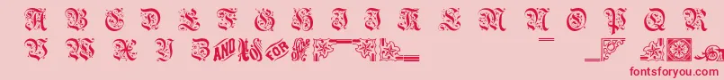 fuente Twogriffin – Fuentes Rojas Sobre Fondo Rosa