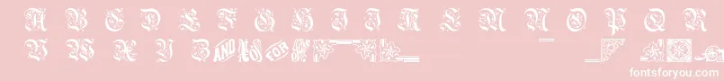 Fonte Twogriffin – fontes brancas em um fundo rosa