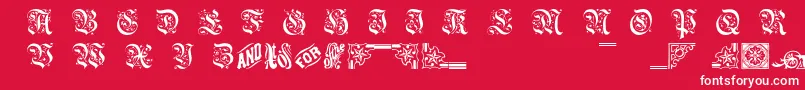 fuente Twogriffin – Fuentes Blancas Sobre Fondo Rojo