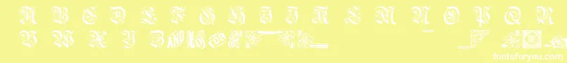 fuente Twogriffin – Fuentes Blancas Sobre Fondo Amarillo
