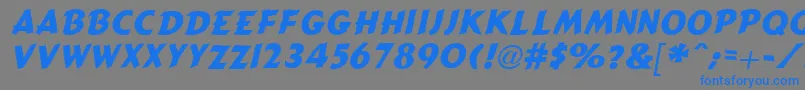 CartoonSlantBold Font – Blue Fonts on Gray Background