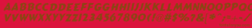 CartoonSlantBold Font – Brown Fonts on Red Background