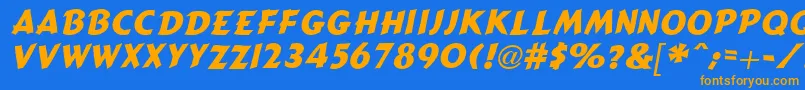 CartoonSlantBold Font – Orange Fonts on Blue Background