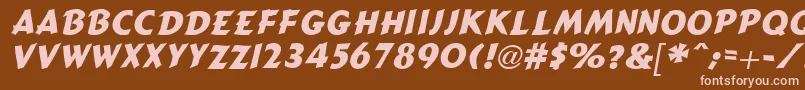 CartoonSlantBold Font – Pink Fonts on Brown Background