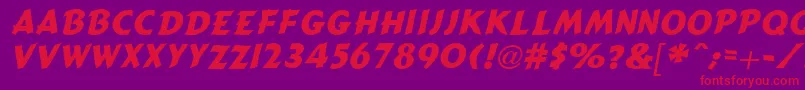 CartoonSlantBold Font – Red Fonts on Purple Background