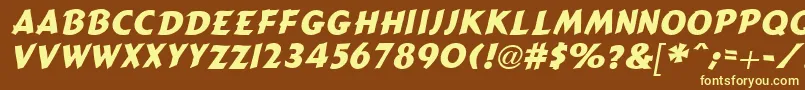 CartoonSlantBold Font – Yellow Fonts on Brown Background