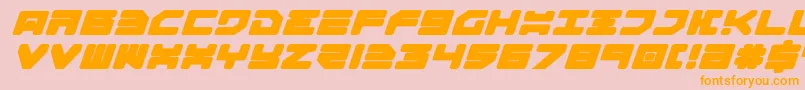 Omega3ei Font – Orange Fonts on Pink Background