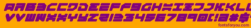 Omega3ei Font – Purple Fonts on Orange Background