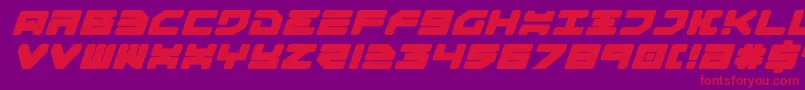 Omega3ei Font – Red Fonts on Purple Background