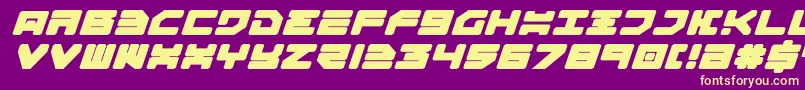 Omega3ei Font – Yellow Fonts on Purple Background