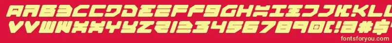 Omega3ei Font – Yellow Fonts on Red Background