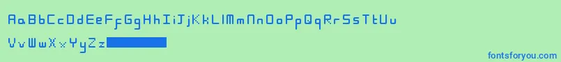 CactusOnTheMoon-fontti – siniset fontit vihreällä taustalla