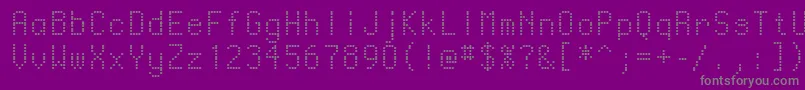 Ventouse-Schriftart – Graue Schriften auf violettem Hintergrund