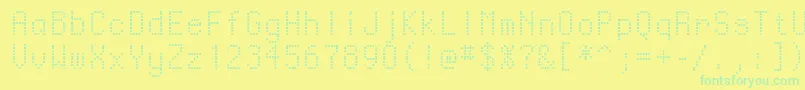Ventouse Font – Green Fonts on Yellow Background