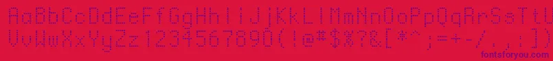 Ventouse Font – Purple Fonts on Red Background