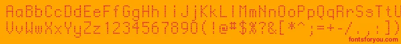 Ventouse Font – Red Fonts on Orange Background