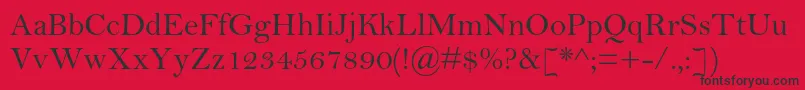 BellmtstdRegular Font – Black Fonts on Red Background