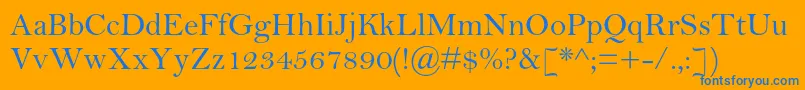 BellmtstdRegular Font – Blue Fonts on Orange Background