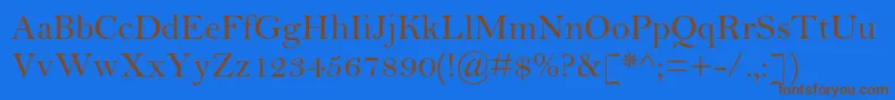 BellmtstdRegular Font – Brown Fonts on Blue Background