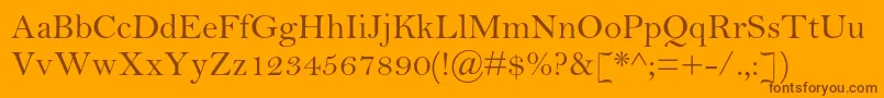 BellmtstdRegular Font – Brown Fonts on Orange Background