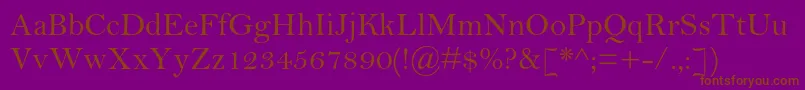 BellmtstdRegular Font – Brown Fonts on Purple Background