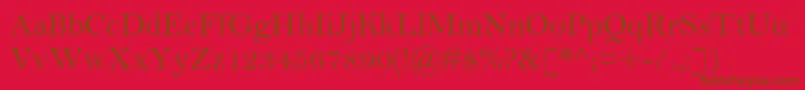 Шрифт BellmtstdRegular – коричневые шрифты на красном фоне