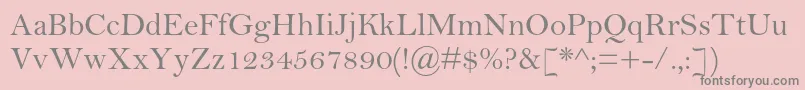 BellmtstdRegular Font – Gray Fonts on Pink Background