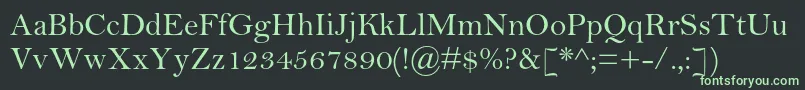 BellmtstdRegular Font – Green Fonts on Black Background
