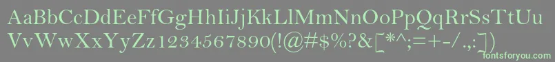 BellmtstdRegular Font – Green Fonts on Gray Background