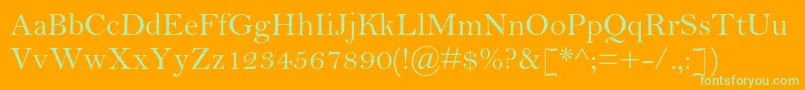 BellmtstdRegular Font – Green Fonts on Orange Background
