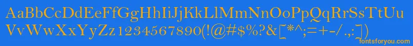 BellmtstdRegular Font – Orange Fonts on Blue Background