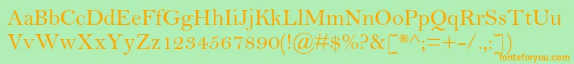BellmtstdRegular Font – Orange Fonts on Green Background