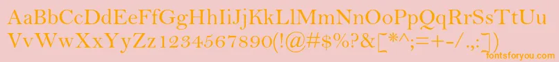 BellmtstdRegular Font – Orange Fonts on Pink Background