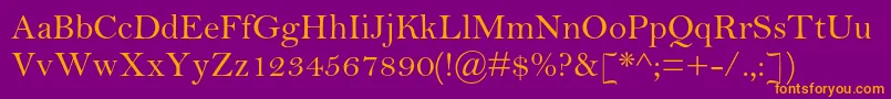 BellmtstdRegular Font – Orange Fonts on Purple Background